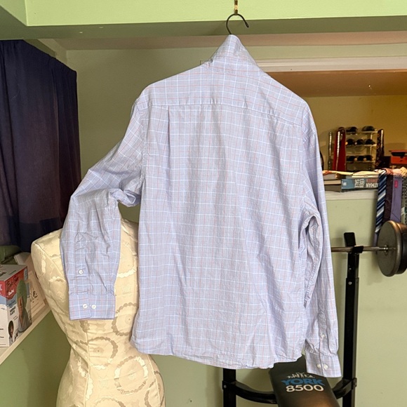 Tommy Hilfiger, Men's Blue Checkered Shirt - Picture 2 of 5